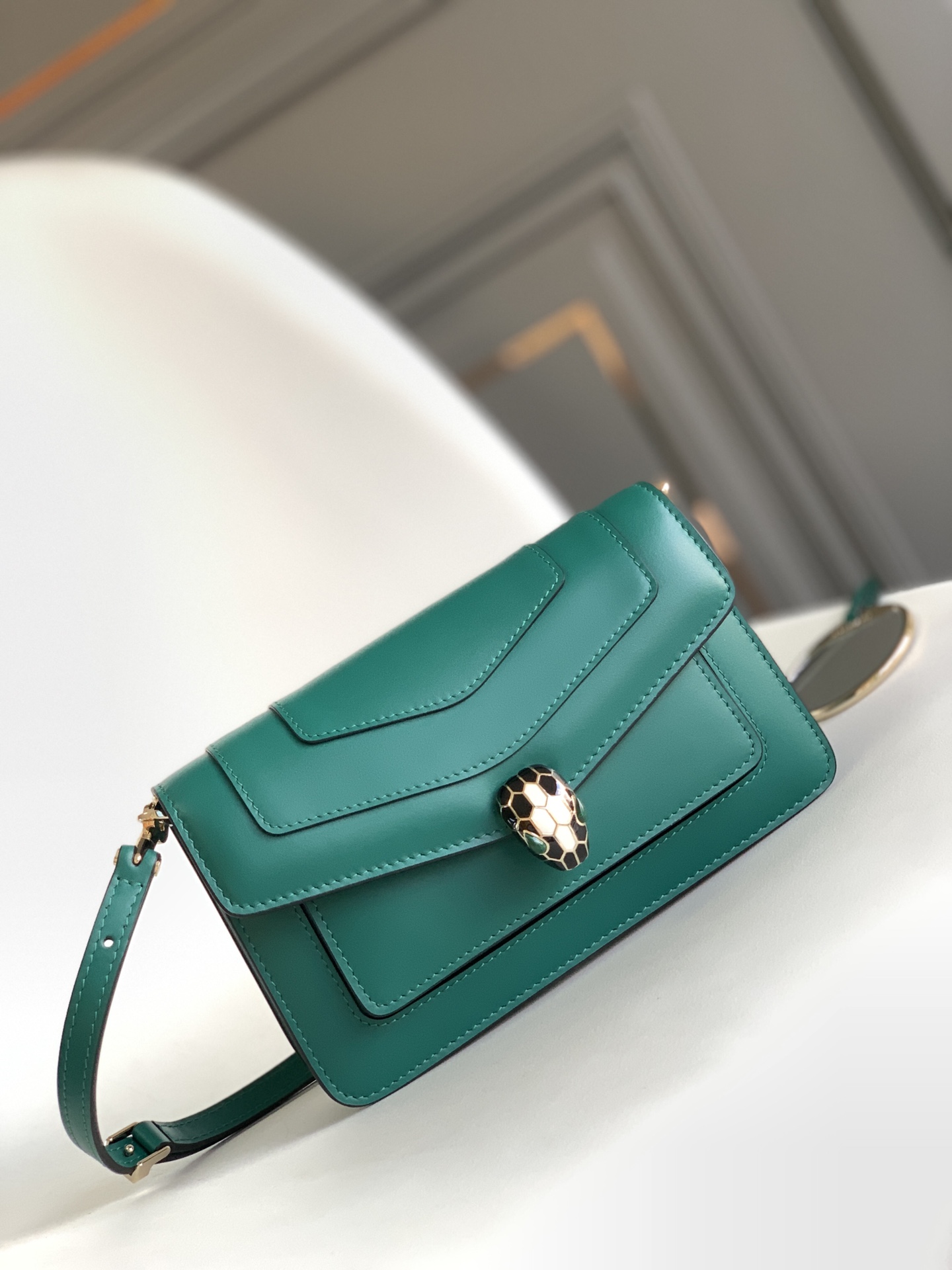 Bvlgari Serpenti Forever East-west Shoulder Bag Green